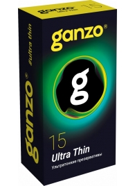 Прозрачные ультратонкие презервативы Ganzo Ultra thin - 15 шт. - Ganzo - купить с доставкой в Перми