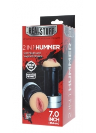 Двусторонний мастурбатор REALSTUFF 2 IN 1 HUMMER MOUTH   VAGINA - ротик и вагина - Dream Toys - в Перми купить с доставкой