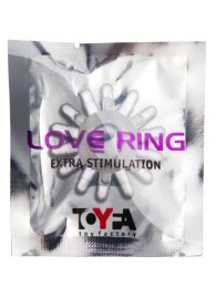 Прозрачное гелевое эрекционное кольцо с шипиками - Toyfa Basic - в Перми купить с доставкой