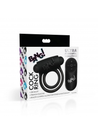 Черное эрекционное виброкольцо 28X Remote Control Vibrating Cock Ring   Bullet - XR Brands - в Перми купить с доставкой