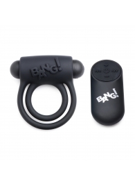 Черное эрекционное виброкольцо 28X Remote Control Vibrating Cock Ring   Bullet - XR Brands - в Перми купить с доставкой