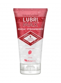 Интимный гель-смазка на водной основе Lubrimax Magic Strawberry - 75 мл. - ИнтелБИО - купить с доставкой в Перми