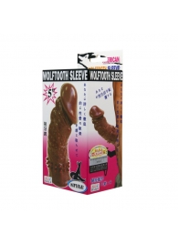 Коричневая насадка на пенис Wolftooth Sleeve - 13 см. - Baile - в Перми купить с доставкой