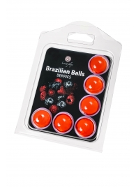 Набор из 6 шариков с массажным маслом Brazilian Balls с ароматом ягод - Secret Play - купить с доставкой в Перми