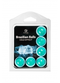 Набор из 6 шариков с массажным маслом Brazilian Balls с охлаждающим эффектом - Secret Play - купить с доставкой в Перми