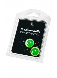 Набор из 2 шариков с массажным маслом Brazilian Balls с эффектом вибрации - Secret Play - купить с доставкой в Перми