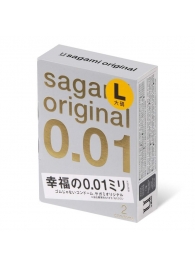 Презервативы Sagami Original 0.01 L-size увеличенного размера - 2 шт. - Sagami - купить с доставкой в Перми