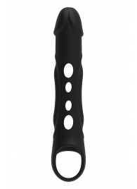 Черная насадка-удлинитель Vibrating Extender With Remote с вибрацией - Dream Toys - в Перми купить с доставкой