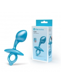 Голубая анальная пробка для массажа простаты Bulb Silicone Prostate Plug - 10,7 см. - b-Vibe - в Перми купить с доставкой