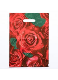 Пакет с цветочным принтом и вырубной ручкой (30х40 см) - Сима-Ленд - купить с доставкой в Перми