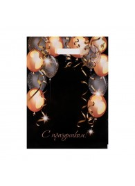 Пакет с вырубной ручкой и принтом в виде шариков (30х40 см) - Сима-Ленд - купить с доставкой в Перми