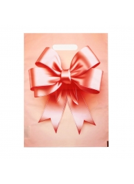 Пакет с принтом в виде банта с вырубной ручкой (30х40 см) - Сима-Ленд - купить с доставкой в Перми