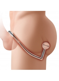 Кольцо на пенис с анальным стимулятором Stainless Steel Anal Hook   Cock Ring - BlueLine - в Перми купить с доставкой