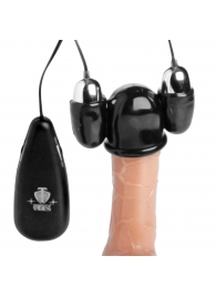 Черная стимулирующая насадка для головки полового члена Multi Speed Vibrating Penis Head Teaser - XR Brands - в Перми купить с доставкой