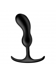 Черный массажер простаты с утяжелителями Premium Silicone Weighted Prostate Plug Medium - 16,3 см. - XR Brands - в Перми купить с доставкой