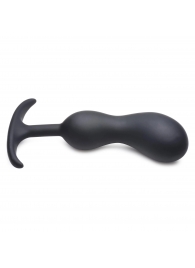 Черный массажер простаты с утяжелителями Premium Silicone Weighted Prostate Plug Large - 18,8 см. - XR Brands - в Перми купить с доставкой