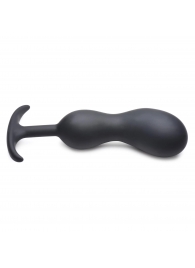 Черный массажер простаты с утяжелителями Premium Silicone Weighted Prostate Plug XL - 20,8 см. - XR Brands - в Перми купить с доставкой