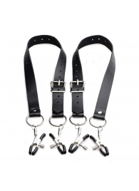 Ремни с зажимами для половых губ Spread Labia Spreader Straps with Clamps - XR Brands - купить с доставкой в Перми