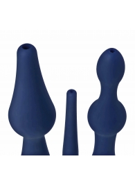 Набор из 3 универсальных насадок для анального душа Universal 3 Piece Silicone Enema Attachment Set - XR Brands - купить с доставкой в Перми