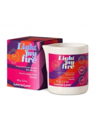 Массажная свеча Light My Fire Coconut с ароматом кокоса - 65 гр. - Love to Love - купить с доставкой в Перми
