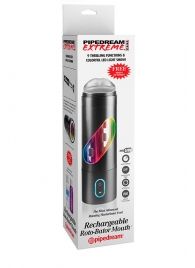 Перезаряжаемый мастурбатор-ротик Extreme Toyz Rechargeable Roto-Bator Mouth - Pipedream - в Перми купить с доставкой