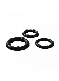 Набор из 3 черных эрекционных колец Babooom Ring Set - Adrien Lastic - в Перми купить с доставкой