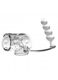 Прозрачная насадка на пенис и мошонку с анальным стимулятором Rilley - Baile - в Перми купить с доставкой