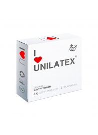 Ультратонкие презервативы Unilatex Ultra Thin - 3 шт. - Unilatex - купить с доставкой в Перми