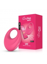 Розовое интерактивное эрекционное виброкольцо Leo - Easy toys - в Перми купить с доставкой