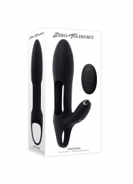 Черная насадка на пенис с вибрацией Nautilus - Zero Tolerance - в Перми купить с доставкой