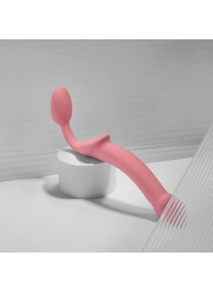 Розовый безремневой страпон Strap-on-me Semi-Realistic Bendable Strap-On size M - Strap-on-me - купить с доставкой в Перми