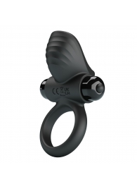 Черное эрекционное кольцо с вибрацией Adrien - Baile - в Перми купить с доставкой