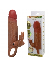 Карамельная вибронасадка с клиторальным стимулятором Osmar - 20,5 см. - Baile - в Перми купить с доставкой