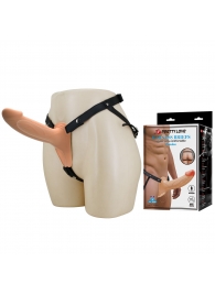 Телесный полый мужской страпон London - 16,8 см. - Baile - купить с доставкой в Перми