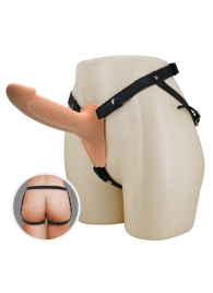 Телесный полый мужской страпон London - 16,8 см. - Baile - купить с доставкой в Перми