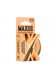Точечные презервативы MAXUS 2000 Amazing Dots с железным кейсом - 3 шт. - Maxus - купить с доставкой в Перми