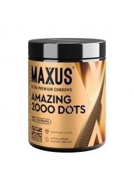 Точечные презервативы MAXUS 2000 Amazing Dots с железным кейсом - 12 шт. - Maxus - купить с доставкой в Перми
