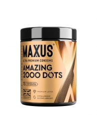 Точечные презервативы MAXUS 2000 Amazing Dots с железным кейсом - 15 шт. - Maxus - купить с доставкой в Перми