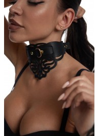 Фигурный чокер с узорами и золотистой фурнитурой - Crazy Handmade - купить с доставкой в Перми