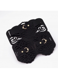 Фигурный набор для БДСМ-игр с узорами и золотистой фурнитурой - Crazy Handmade - купить с доставкой в Перми