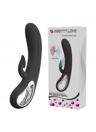 Черный вибратор-кролик Romance Massage - 24 см. - Baile