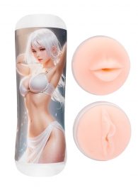 Двусторонний мастурбатор в колбе аниме - вагина и ротик - Tokyo Style - в Перми купить с доставкой