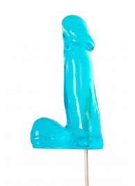 Голубой леденец в форме члена со вкусом блю кюрасао - 173 гр. - Sosuчki - купить с доставкой в Перми