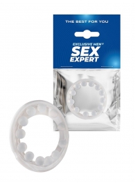 Эрекционное кольцо со стимулирующими шариками на поверхности - Sex Expert - в Перми купить с доставкой