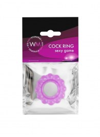 Лиловое эрекционное кольцо с 2 рядами стимулирующих шариков - Erowoman-Eroman - в Перми купить с доставкой