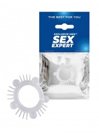 Эластичное эрекционное кольцо с шишечками и шипами - Sex Expert - в Перми купить с доставкой