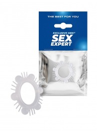 Эластичное эрекционное кольцо с шипиками и шариками - Sex Expert - в Перми купить с доставкой