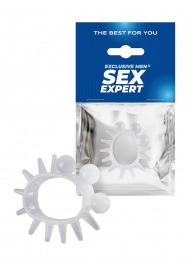 Эластичное эрекционное кольцо с шариками и лучами - Sex Expert - в Перми купить с доставкой
