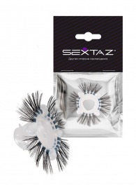 Эластичное эрекционное кольцо с черными «ресничками» - Sextaz - в Перми купить с доставкой