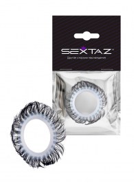 Эластичное эрекционное колечко с черными «ресничками» - Sextaz - в Перми купить с доставкой